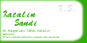 katalin sandi business card